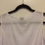 Covington White & Metallic Silver Polka Dot Ruffle Front Career Office Wear Tank Size XL Photo 5