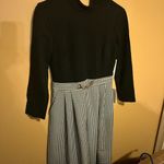 Eliza J NWT  Women Black Plaid Gingham Colorblock Wide leg Jumpsuit 6 Photo 5