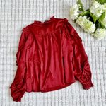 Sugar Lips NWT  Satin Belljar Balloon Sleeve Blouse Photo 2
