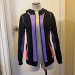 Disney Villains Maleficent 2-Pocket Black Purple Zip-Up Hoodie w/Horns EUC Jrs S Photo 5