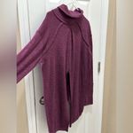 We The Free Free People  Split Back Turtleneck Sweater Size Medium purple Photo 11