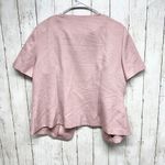 VTG Kari New York Button Closure Short Sleeve Pattern Striped Light Pink Jacket Size 16P Photo 2