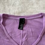 Bobi Revolve Lavender Cinch Side Tee Shirt Photo 3