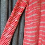 525 America  Pink Pink Open Knit Sleeve Wool Blend Crewneck Sweater Size Small Photo 6