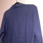 Old Navy  Linen Blazer Women Size M Navy Blue Jacket Office Career Neutral Photo 6