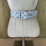 Calvin Klein Women’s Wide Soft Silver Metallic Studded Leather Belt And Buckle 34-37 1/2 Inches M/Lrg Photo 13