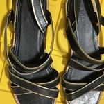 J.Crew  MACKENZIE METALLIC-TRIM SANDALS SIZE 7.5 BLACK Photo 0