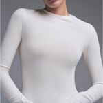 Skims Cotten Jersey White Long Sleeve Top Size XS Photo 2