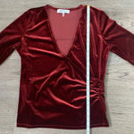 Kasper  Women’s‎ Velvet Surplice Faux Wrap Top - Size L - Pepperberry - NWT Photo 8