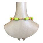 Bright Beaded Multi Shaped Pink, Blue, Orange Beads Lightweight Summer Necklace Pink Photo 6