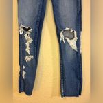 American Eagle Outfitters Distressed Ripped Blue Skinny Jeans Size 0 Photo 3
