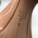 Schutz Pattie Patent Leather Sandal Platform Block Heel Ankle Strap Beige Nude 9 Photo 11
