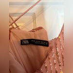 ZARA  pink sequins maxi dress Photo 7