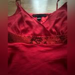 Women’s red vintage sparkly holiday top/cami Photo 4