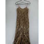 Dress the Population Marie Gold Nude Sequin Embellished Formal Maxi Dress Small Photo 10