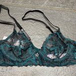 Savage X Fenty Shining Star Embroidered Unlined Demi Bra Wildflower Blue 32B Size undefined Photo 4