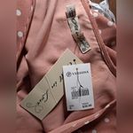 Versona  Blush Long Sleeve Polka Dot Dress Photo 12