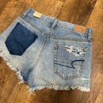 American Eagle  Vintage High Rise Festival Jean Shorts Sz 0 Distressed Patchwork Photo 12