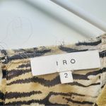 IRO  Animal Tiger Zebra Print Ruched Silk Tank Top - 2 Photo 2