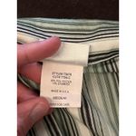 Fashion Bug Shirt Womens Medium Green Striped Wrap Surplice Top Blouse Stretch Photo 5