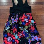 Blue Asphalt black floral racerback dress with pockets size medium Photo 0