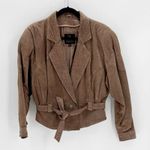 Vintage 80s Byrnes & Baker Belted suede Jacket Size Medium western NFR beige Photo 0