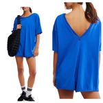 Free People Movement Hot Shot Tee Romper in Electric Shock NWT Size XS Blue Photo 1