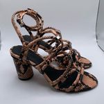 Rebecca Minkoff NWOB  Apolline Snake Leather Strappy heel Rosewood Size 6 M 1191 Photo 0