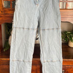 WILDFANG Essential Denim Work‎ Pant Light Wash Cotton Spandex Relaxed Fit Blue Size XS Photo 0
