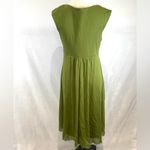 Sangria  olive green empire waist midi dress size 12 Photo 2