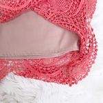 Stylestalker Coral Crochet Lace Mini Dress Spaghetti Strap Amelie Sz Medium New Photo 7