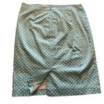 Talbots Women's Cotton Stretch Pencil Skirt Picnic Print Teal Blue White Size 6P Photo 5