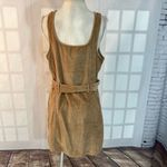 American Eagle Outfitters Tan Belted Corduroy Overall Jumper Mini Dress Large Photo 3