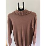 NWT Women's Long Sleeve V Neck Sweater Collar Ribbed Knit Mini Dress Size Small‎ Photo 4