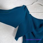 Dress the Population New! Dress‎ the Population dark teal georgina one shoulder bow crepe gown, S Photo 11