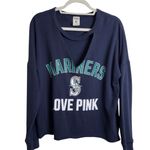 PINK - Victoria's Secret PINK Victoria’s Secret Exclusive MLB Seattle Mariners Graphic Navy Pull Over M Photo 2