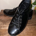 Ecco Soft 2.0 Tie Womens 40/9M Sneakers Black Patent Leather Casual Shoes Career Size 9 Photo 0