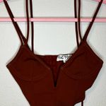 Tic Toc Elegant Brown Crop Top Photo 3