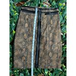 W By Worth  Stunning Brown Snakeskin Zip-up Pencil Skirt Sz 2 Photo 8