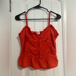 Sienna Sky  Red Ruched Camisole Top Photo 1