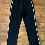 St. John  Black Silky Knit Stripe Dress Pants Size 4 EUC! Photo 0
