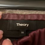 Theory 🆕 | Adbelle Leather Leggings Pants Red Currant Burgundy Red 00 Xs Photo 4
