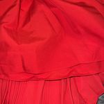 Nanette Lepore  size 6 crimson ruby pleated dress sleeveless mock neck 3 button Photo 8