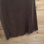 Chicos Travelers 1/Medium Brown Anti Wrinkle Pull On Lettuce Hem Wide Leg Pants Photo 1
