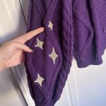 Taylor Swift  • Speak Now Cardigan sweater purple cable knit star applique Photo 6