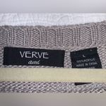 Verve Ami : Metallic Silver Short Sleeve Sweater, L Photo 4