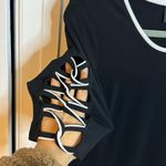 JM Collection NWT  Caged Sleeve Jersey Knit Shift Dress Photo 4