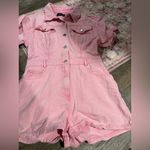 fab'rik Fab’rim pink denim Short Sleeve Romper Photo 5