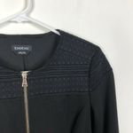 Bebe Black Full Zip Textured Long Sleeve Crop Stretch Jacket Womens Size 4 Photo 3