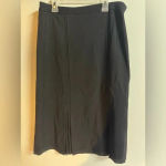 Grace Dane Lewis‎ women’s Stretch Pleated midi Skirt black Large vintage work Photo 1